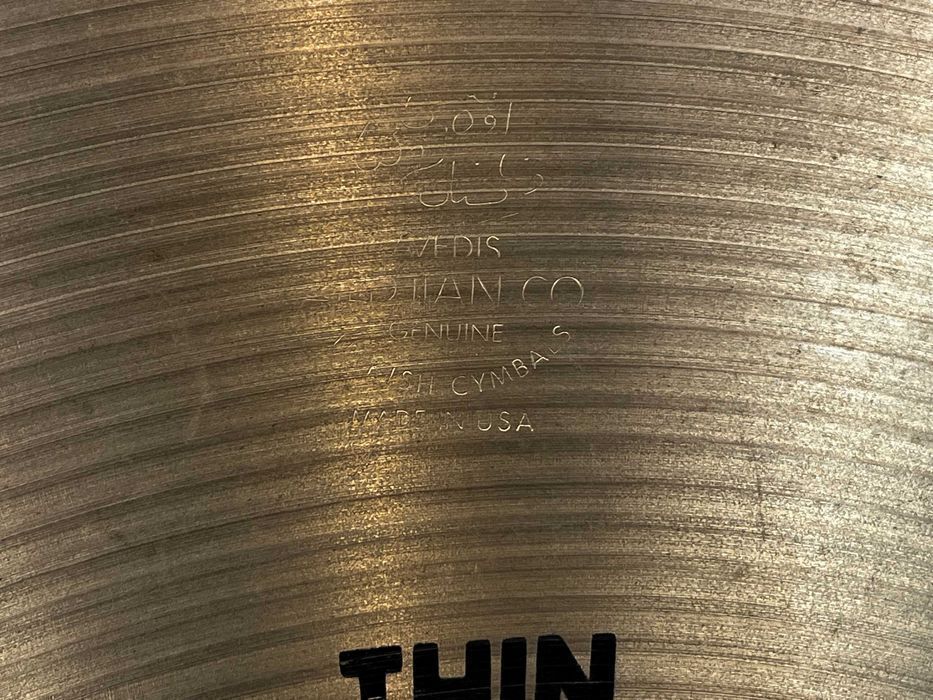 Zildjian Avedis Thin Crash 16” - Talerz do perkusji 90s 1040g USA