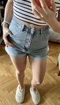 szorty jeansowe krótkie spodenki jasny jeans sexy 38 M wysoki stan