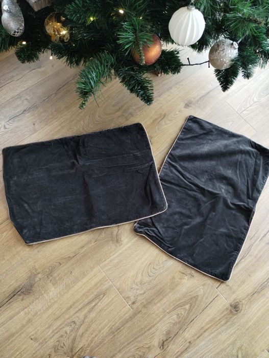 Poszewki na poduszki aksamit 40x60 cm h&m 2 szt.