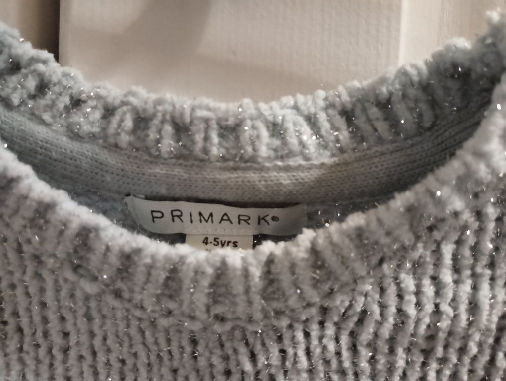 Sweterek brokatowy z  jednorożcem  rozm 110 PRIMARK