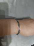 Baixa Sofisticada e antiga pulseira em prata com marcassitas embutidas