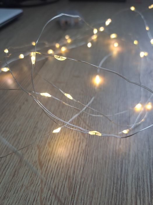 Гірлянда на батарейках 5 метрів, на батарейки лампочки, декор 5 м