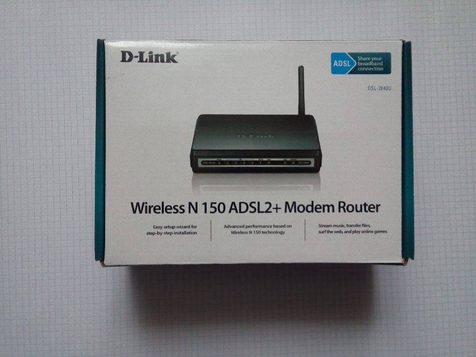 Маршрутизатор-модем ADSL2+ D-Link DSL-2640U/NRU/BA/C4. ОБМІН.