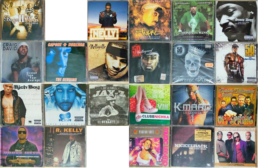 Музыкальные компакт аудиодиски Dance, Trance, House, Хип-хоп/рэп