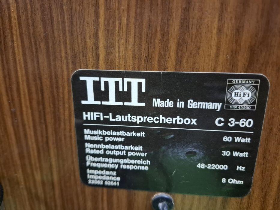 Kolumny ITT C 3-60 8ohm