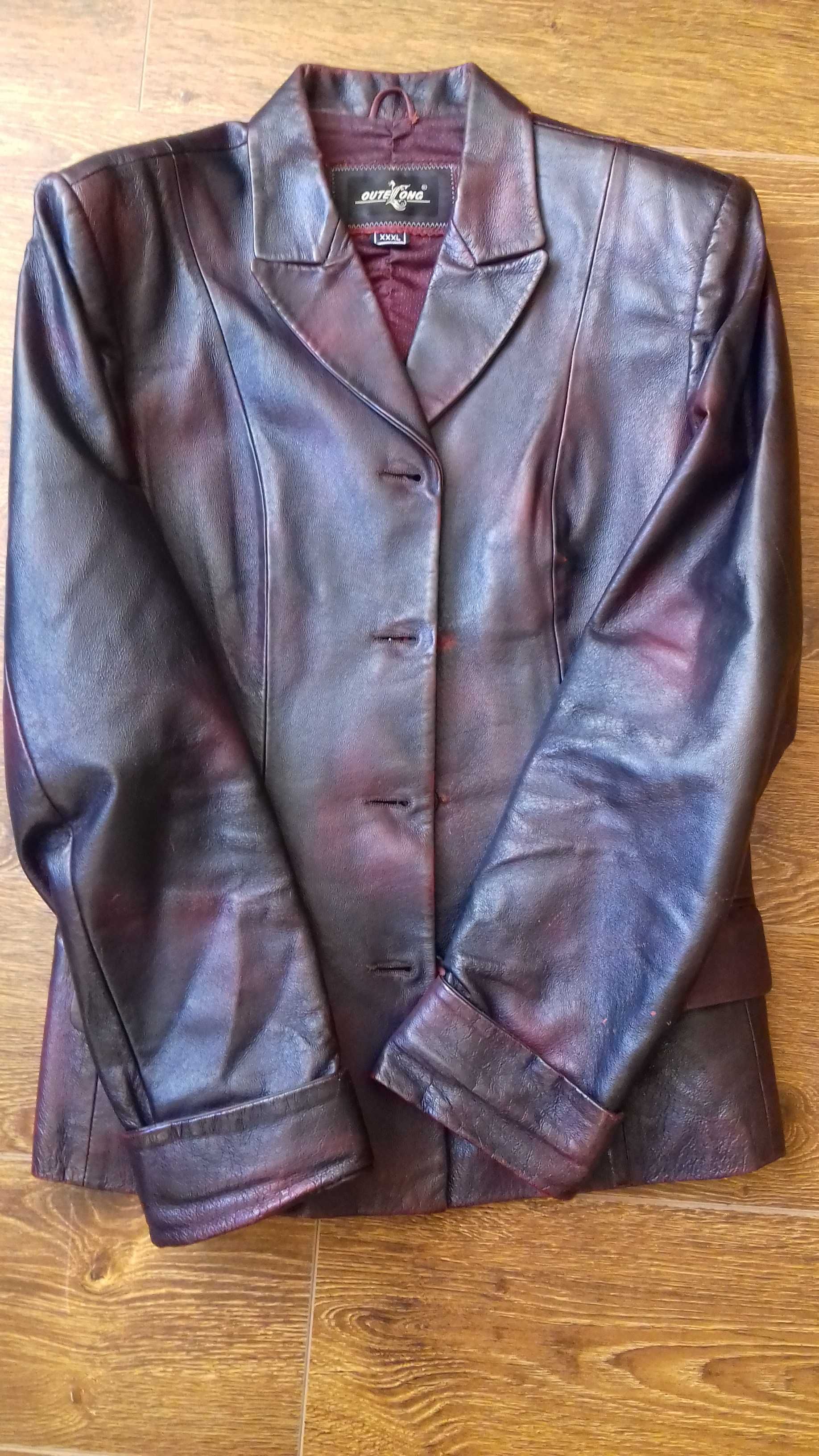 Кожаный пиджак б/у