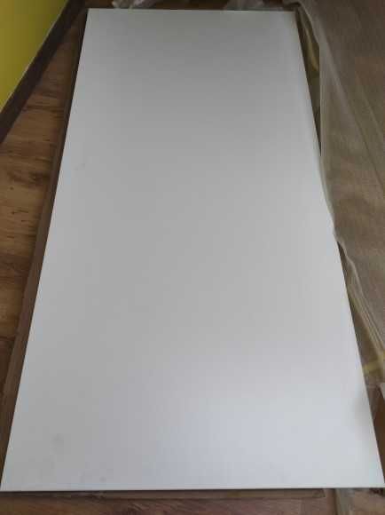Blat laminowany biały 160 x 80 cm do biurka, stołu, stolika