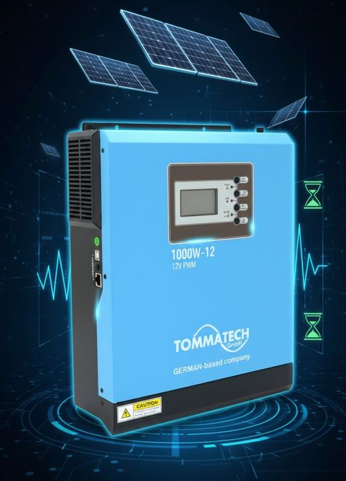 Гибридный инвертор TommaTech TT-NEW1K-12 (1000W, 12V, PWM) — Надёжное