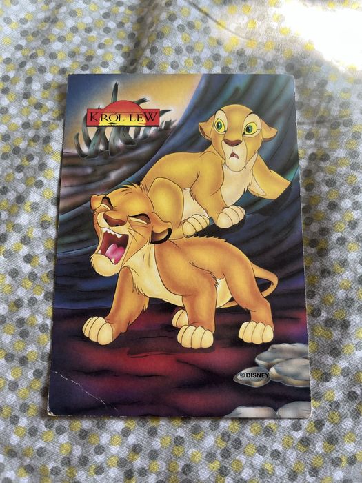 Pocztówka Disney Bajka Król Lew lata 90