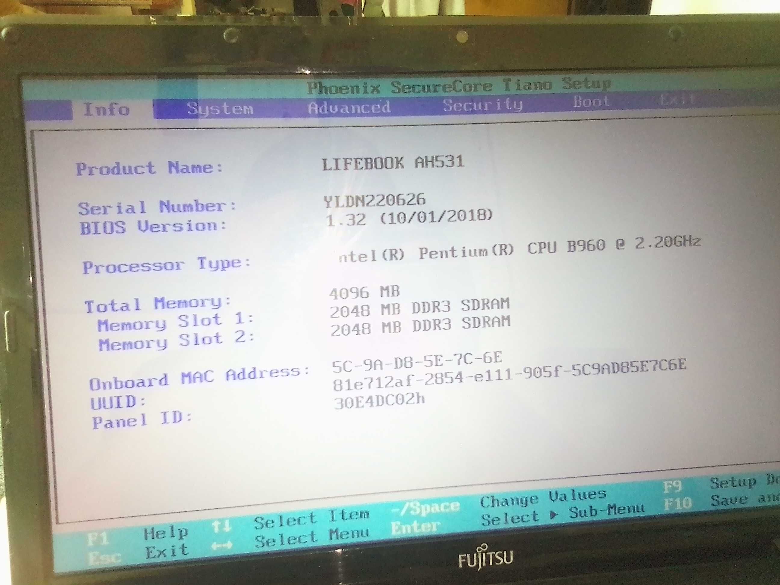 Laptop fujitsu lifebook AH531  2,2 ghz 4gb ram 500gb dysk
