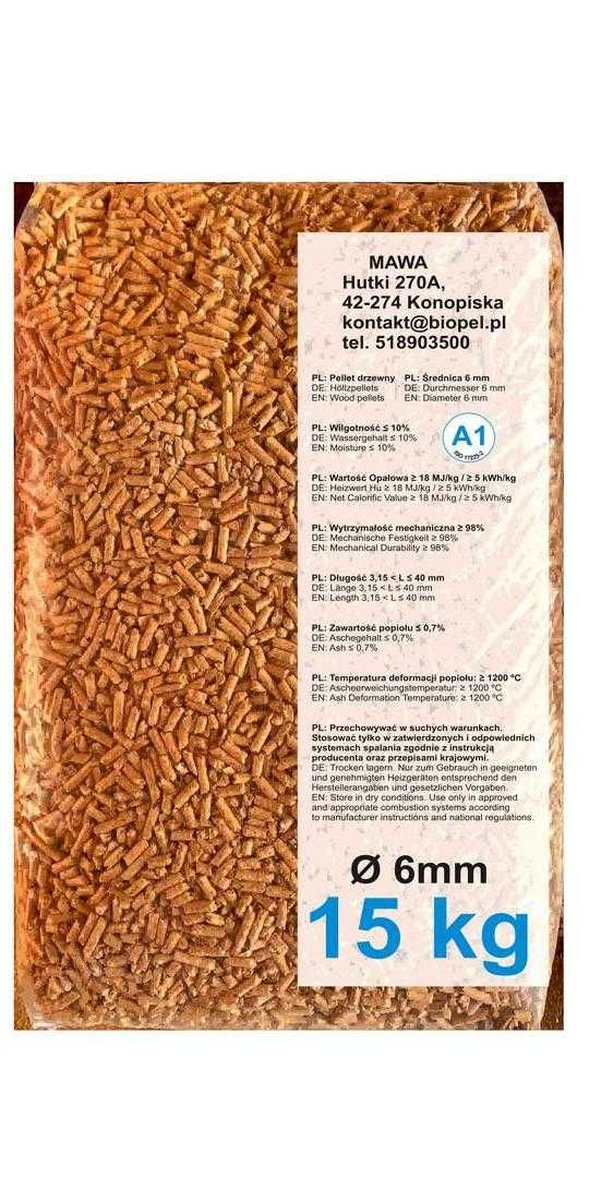 Pellet certyfikowany A1 pelet 100% sosna En Plus Pelet Tatry