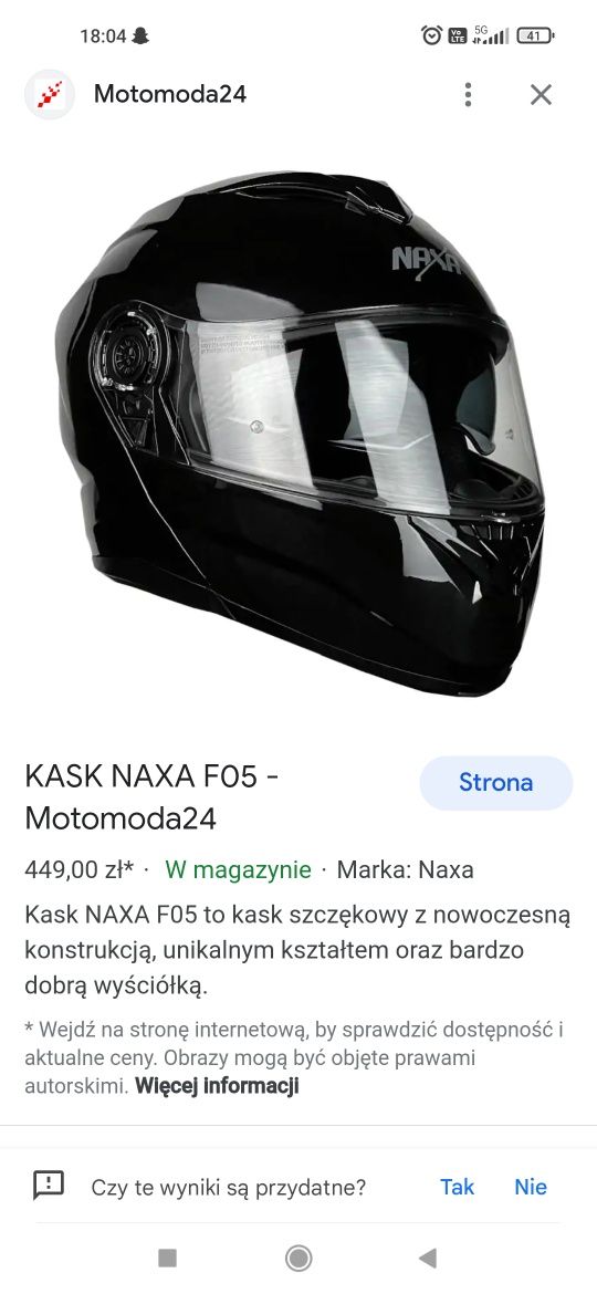 Kask Naxa FO5 rozmiar S 55-56cm