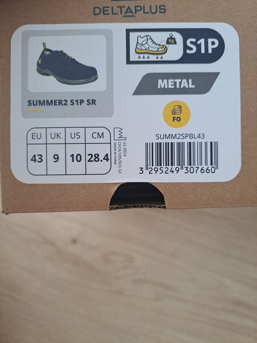 Delta plus lekkie oddychające buty ochronne z antypoślizgową podeszwą