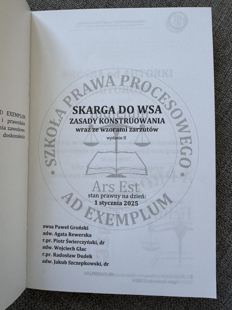 Skarga do WSA ad exemplum 2025