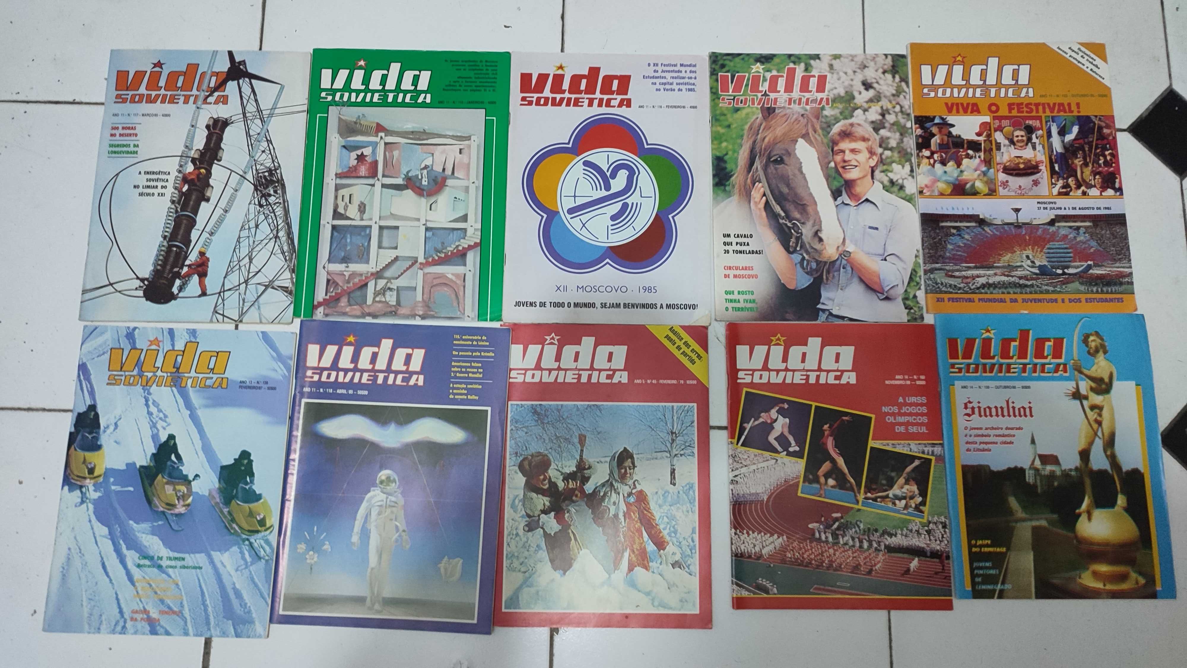 Lote 50 Revistas Vida Soviética - Anos 80