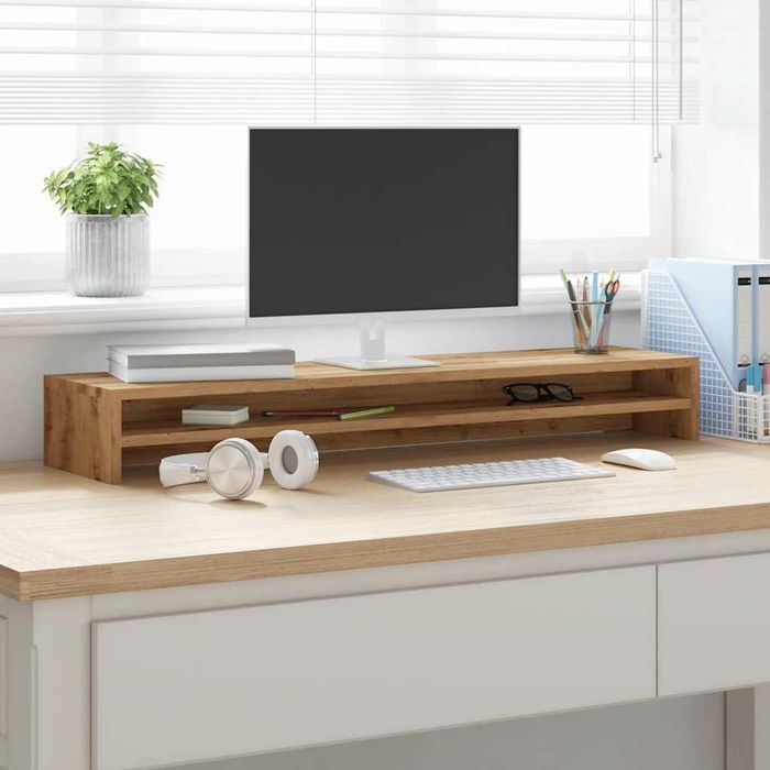 Vidaxl Podstawka Pod Monitor, Dąb Artisan, 100X24X13 Cm