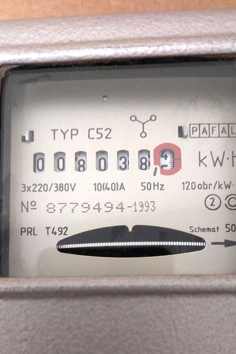 Licznik prądu stary