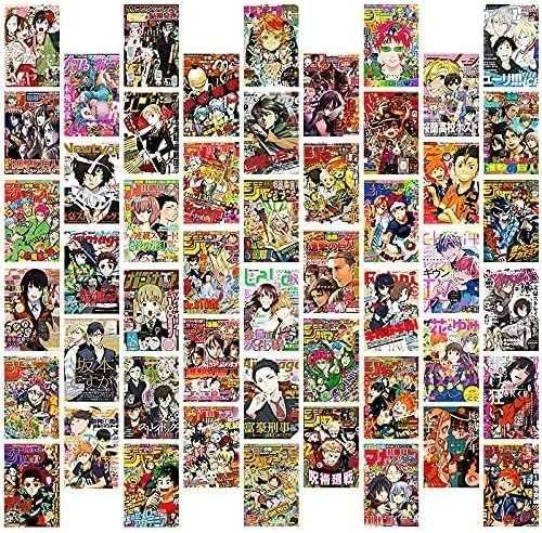 Kolaż anime manga Kartki na ścianę dekoracja do sypialni pokoju 50 szt