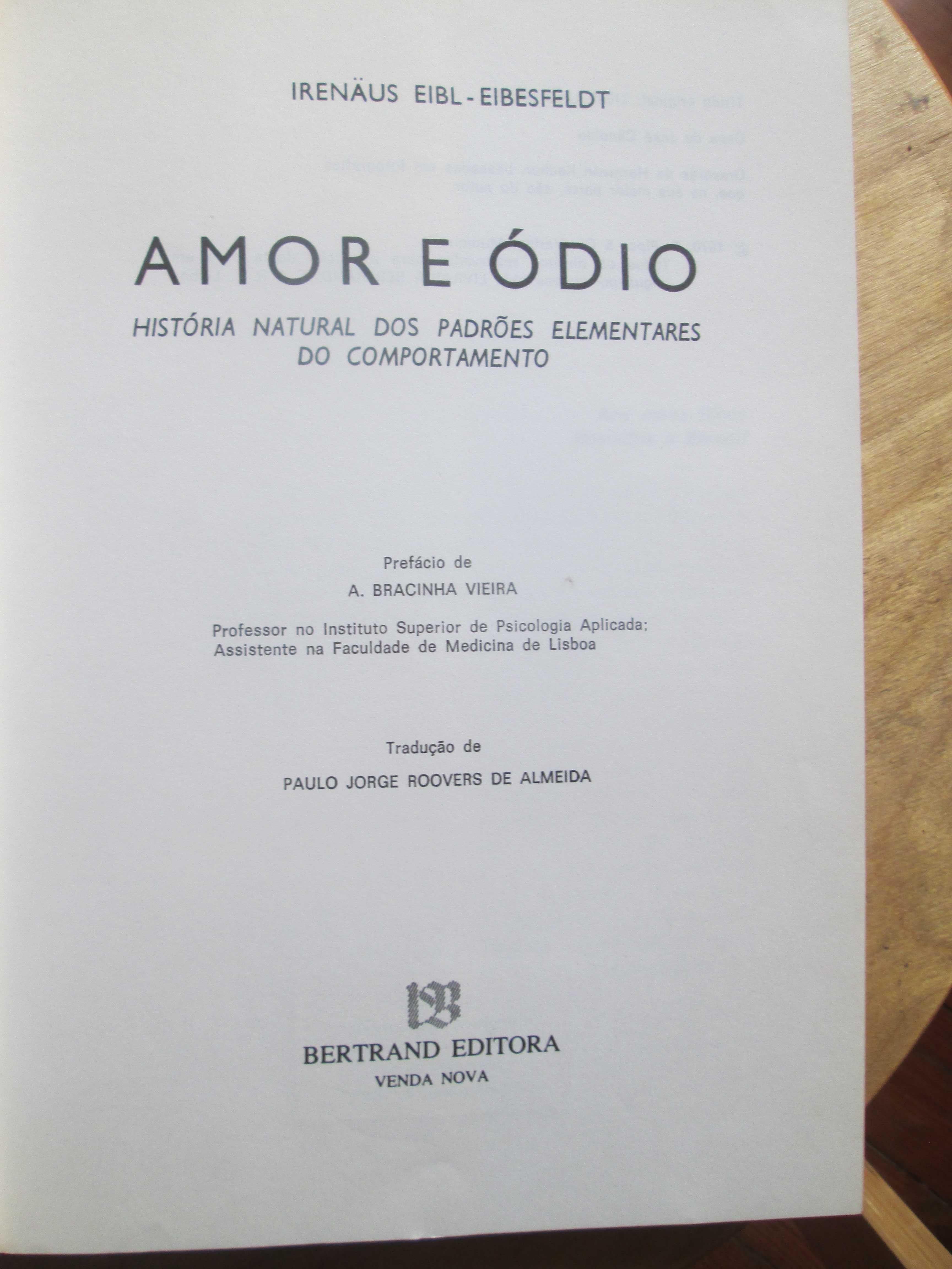 Amor e Ódio, de Irenäus Eibl-Eibesfeldt