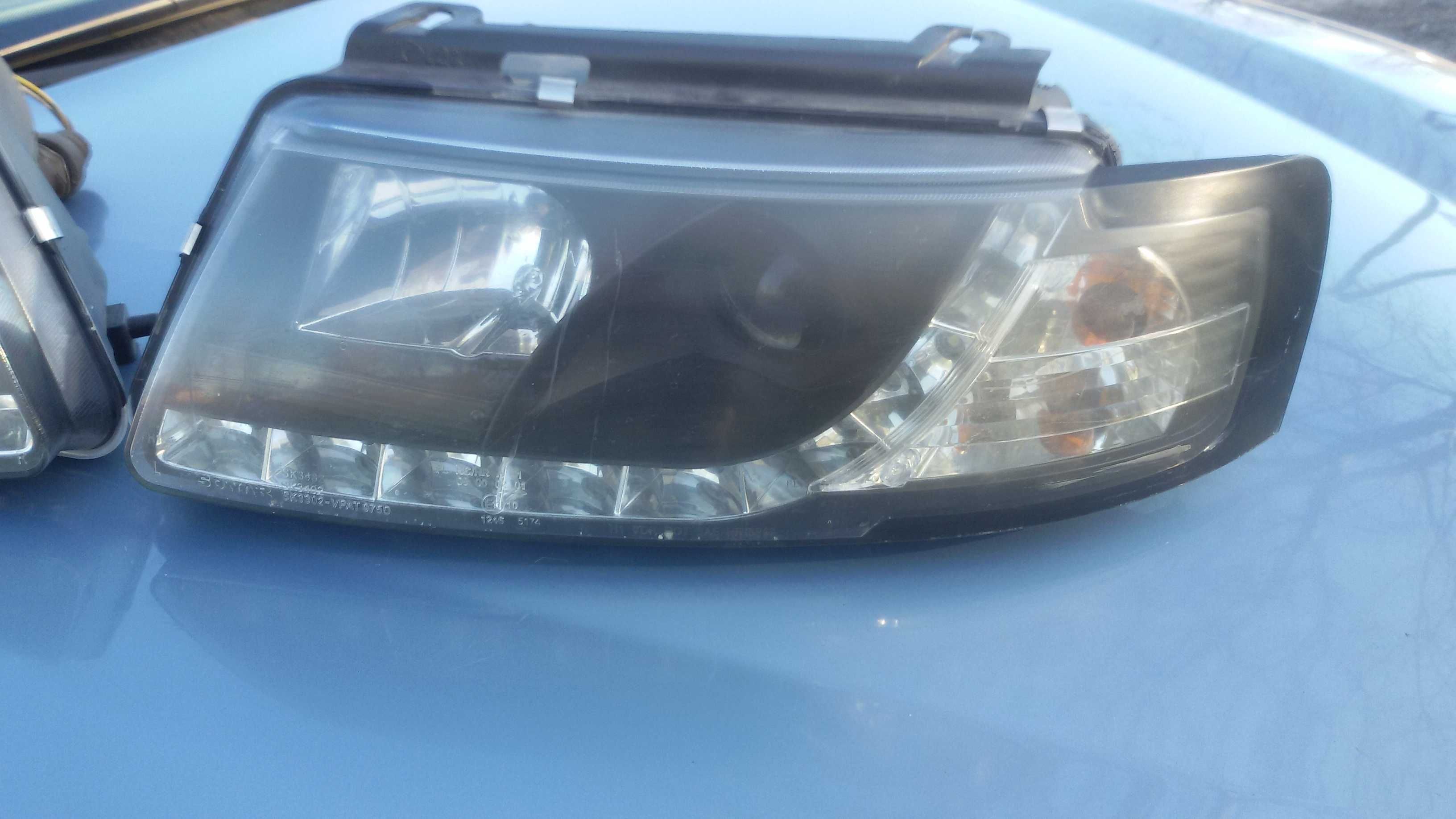 Lampy przednie czarne Vw Passat B5 SOCZEWKA