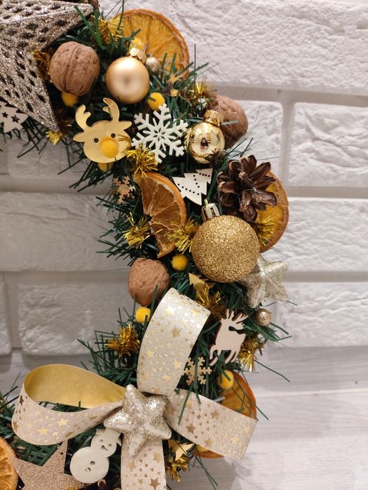 Wianek świąteczny z lampkami średnica 35cm