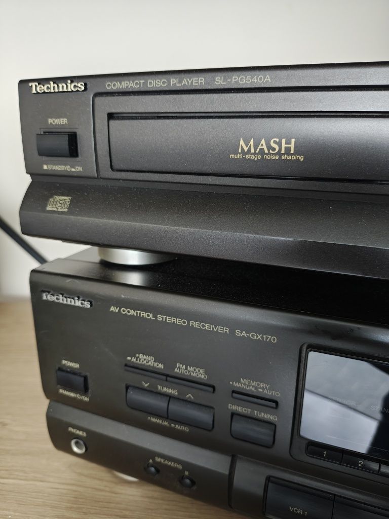 Wieża Technics 2 elementy Amplituner+ Cd sl-pg540a ,sa-gx170