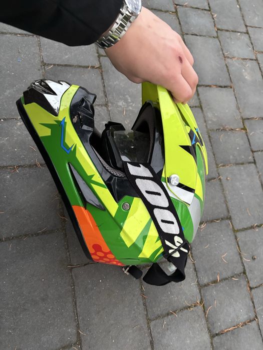 Kask+google 100% quad/cross