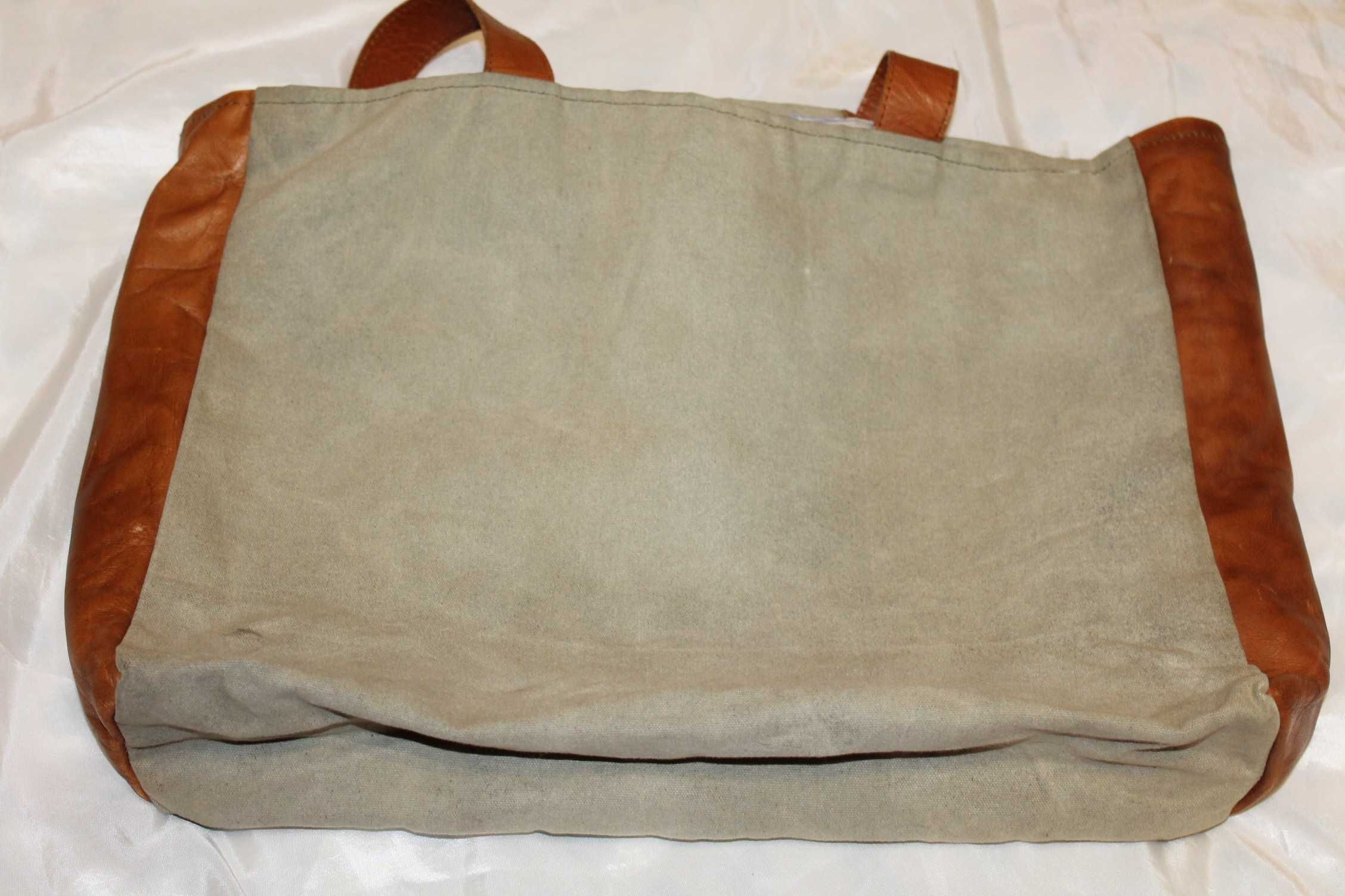 Женская сумка шоппер. Текстиль и кожа .Loberon