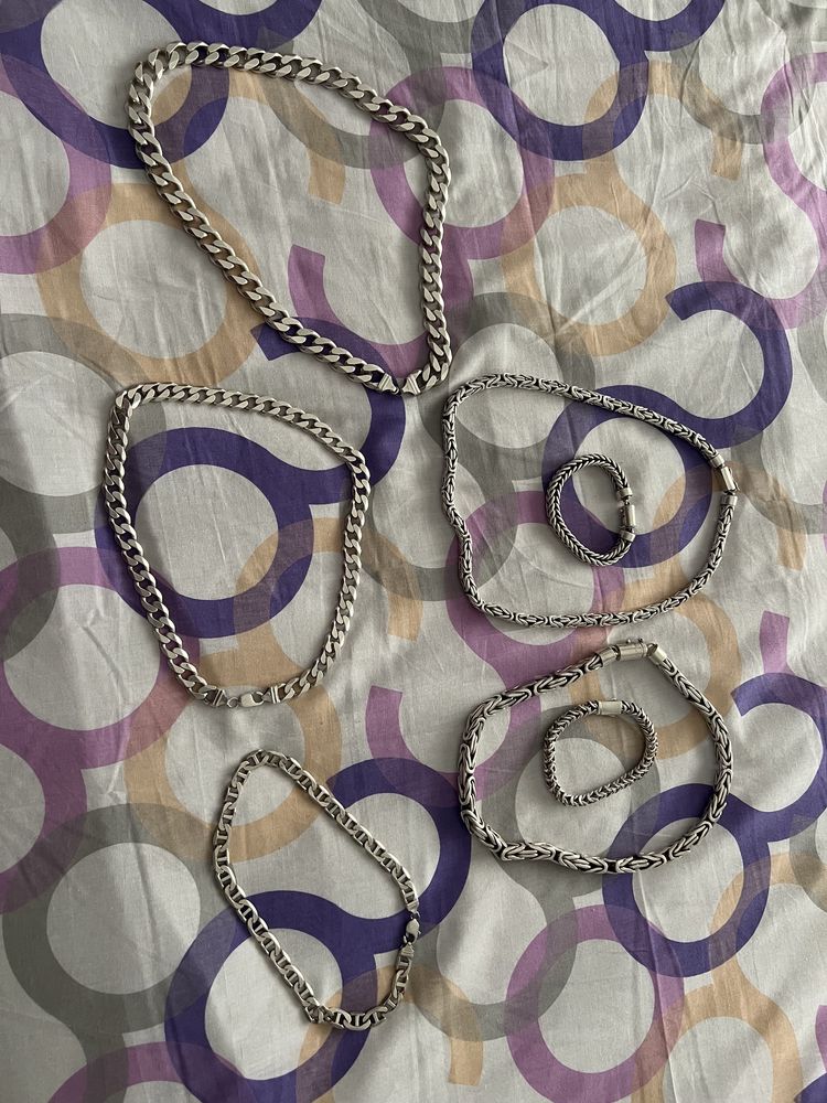 Colares e pulseiras em prata 950 2,5€ a gr