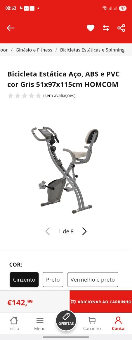 Bicicleta treino