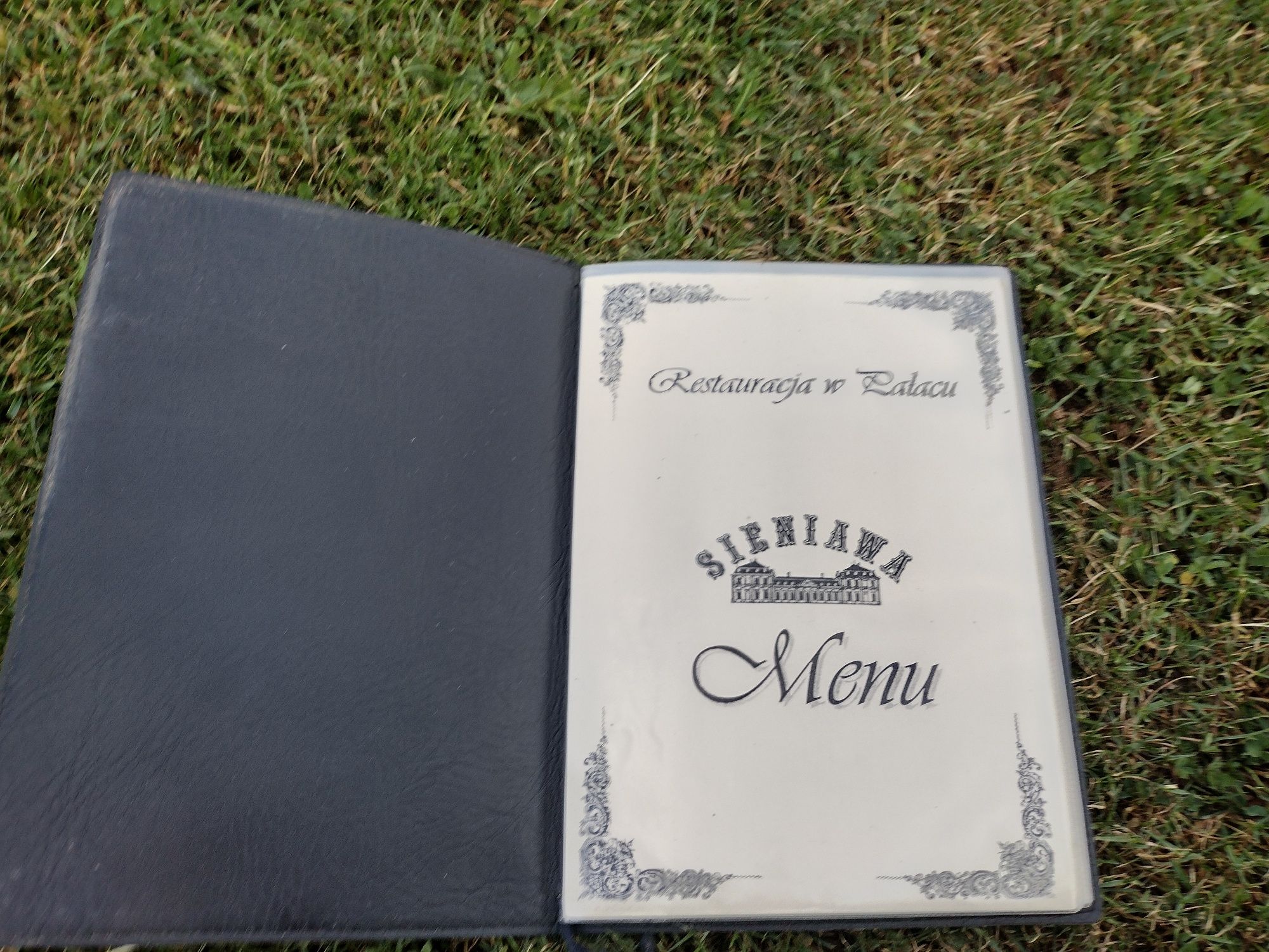 Menu restauracji Hotelu Pałac w Sieniawie