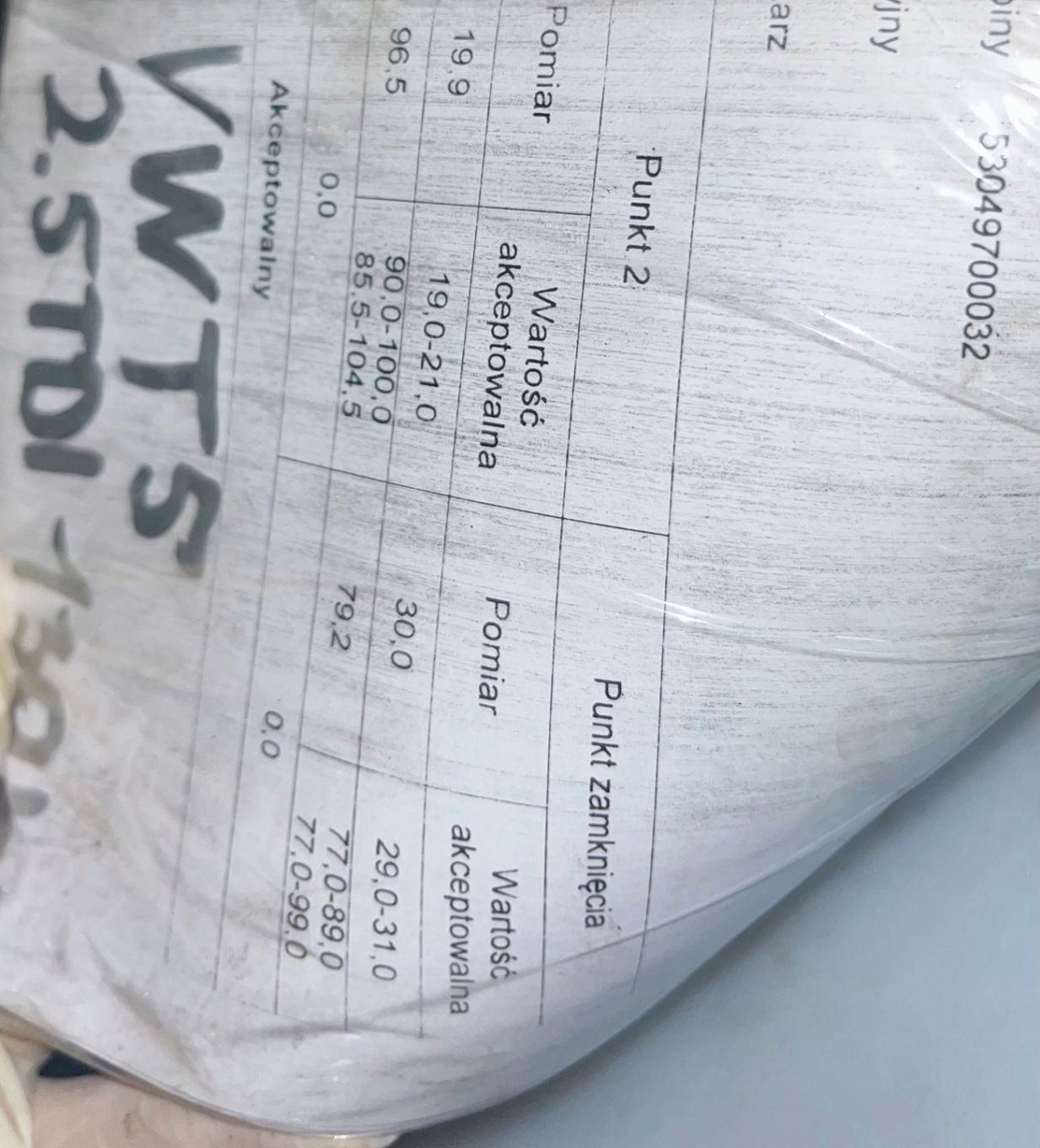 Turbosprężarka VW T5 2.5 TDI 53049700032 53049880032  Rabat 300zł OPIS