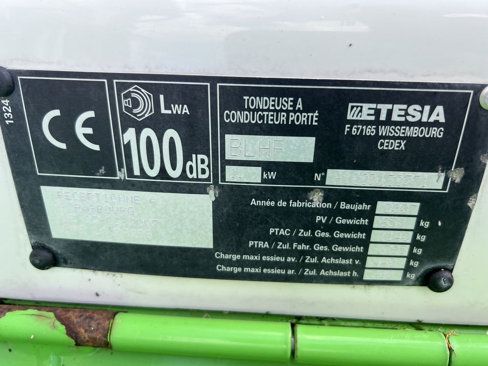 Traktorek kosiarka Etesia diesel