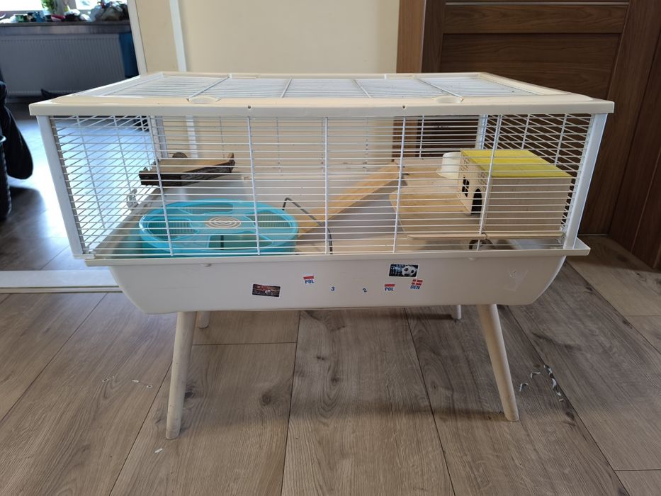 Klatka dla chomika, szczura, gryzoni Zolux Neo beżowa z wyposażeniem