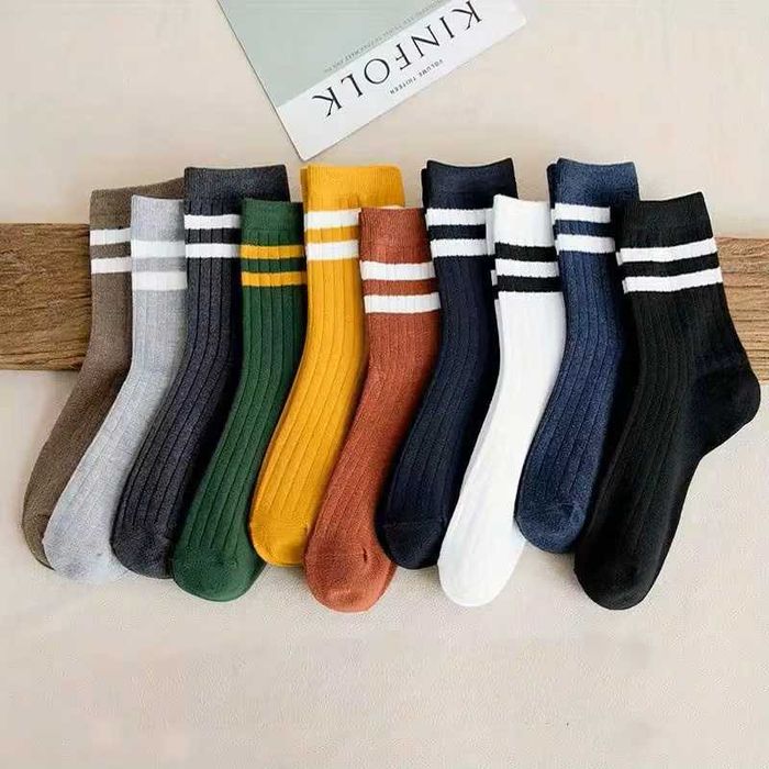 5-par SKARPETY MĘSKIE sportowe jesienne i zimowe w stylu Vintage 39-44