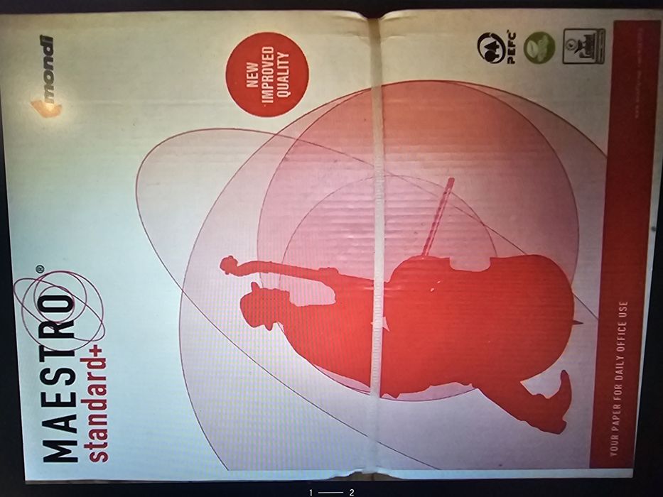 Бумага а4 офісний папір Maestro Standard+ A4 80 г/м² СIE 161% клас B