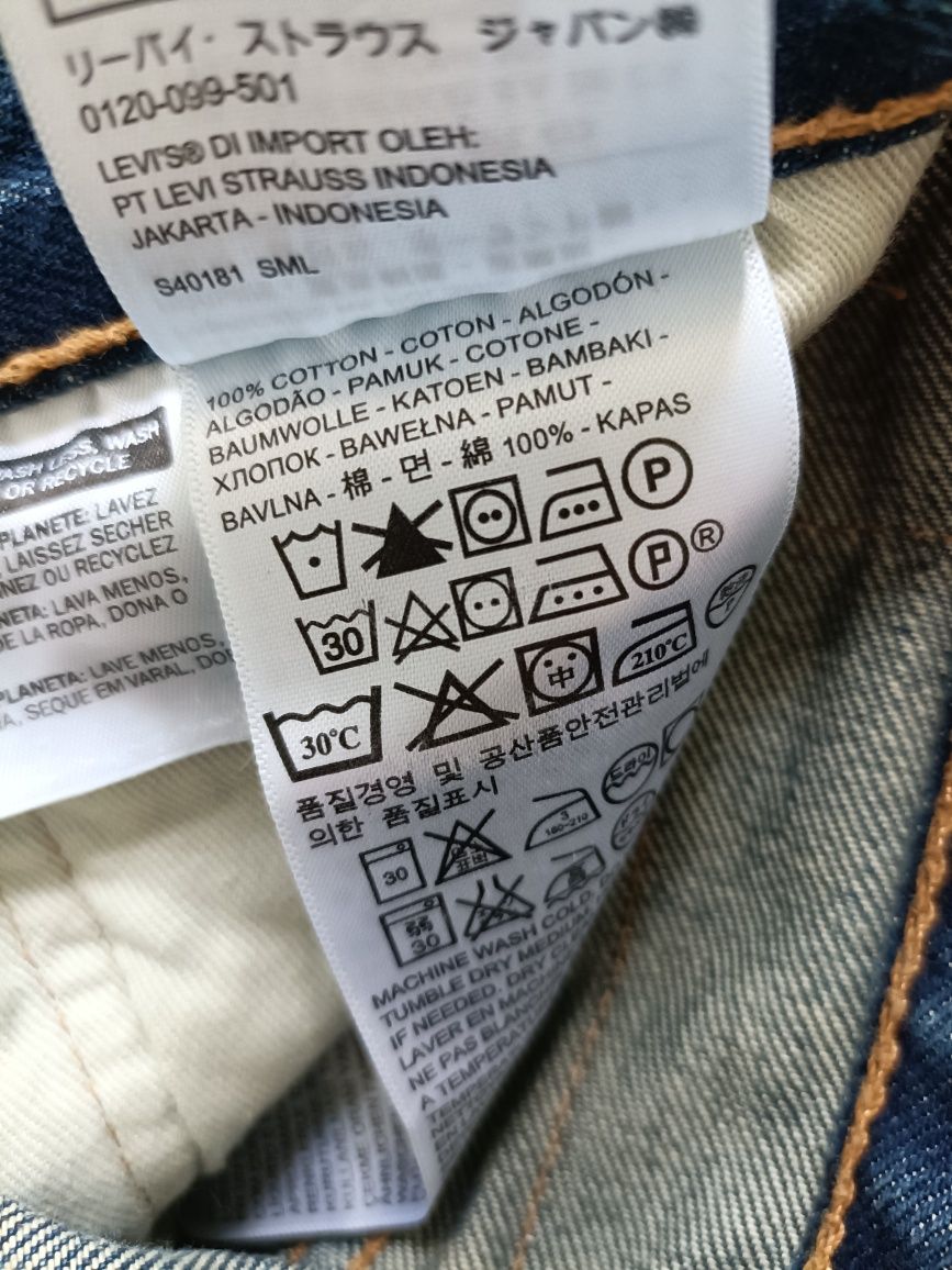 Klasyczne męskie spodnie jeansowe prosta nogawka Levi's 501 W32 L30
