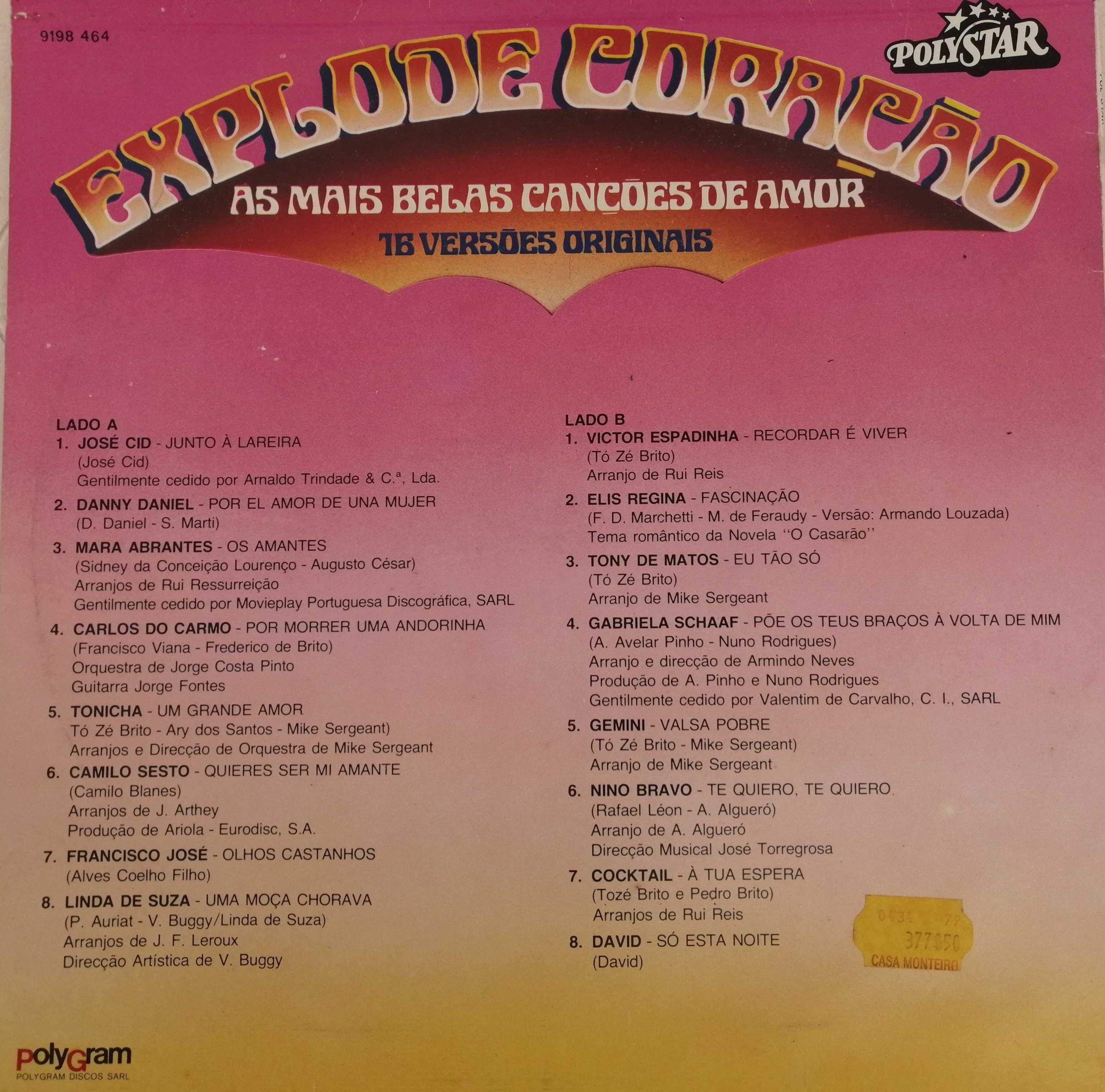 Vinil - Explode Coração - 16 versões Originais