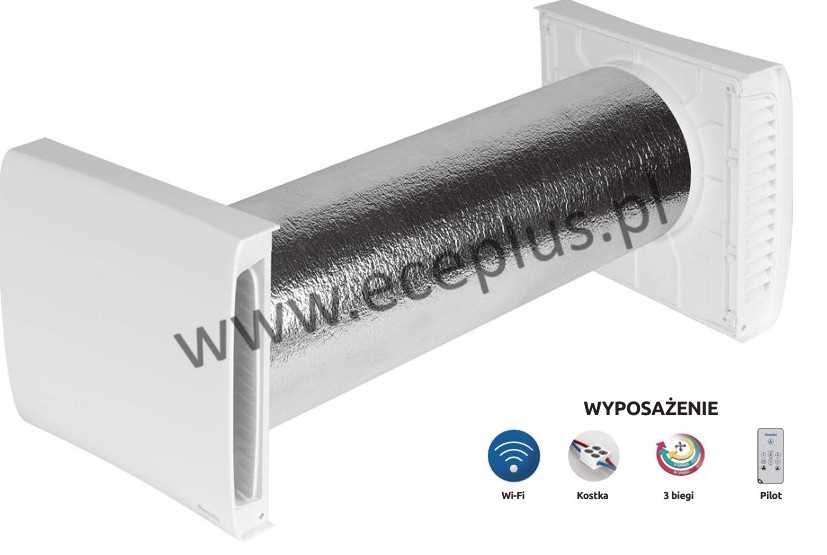 Rekuperator ścienny Decentralny AWENTA AHRE160 EASY WIFI montaż
