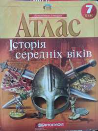 Атлас з всесвітньої історії, Історія середніх віків 7 клас