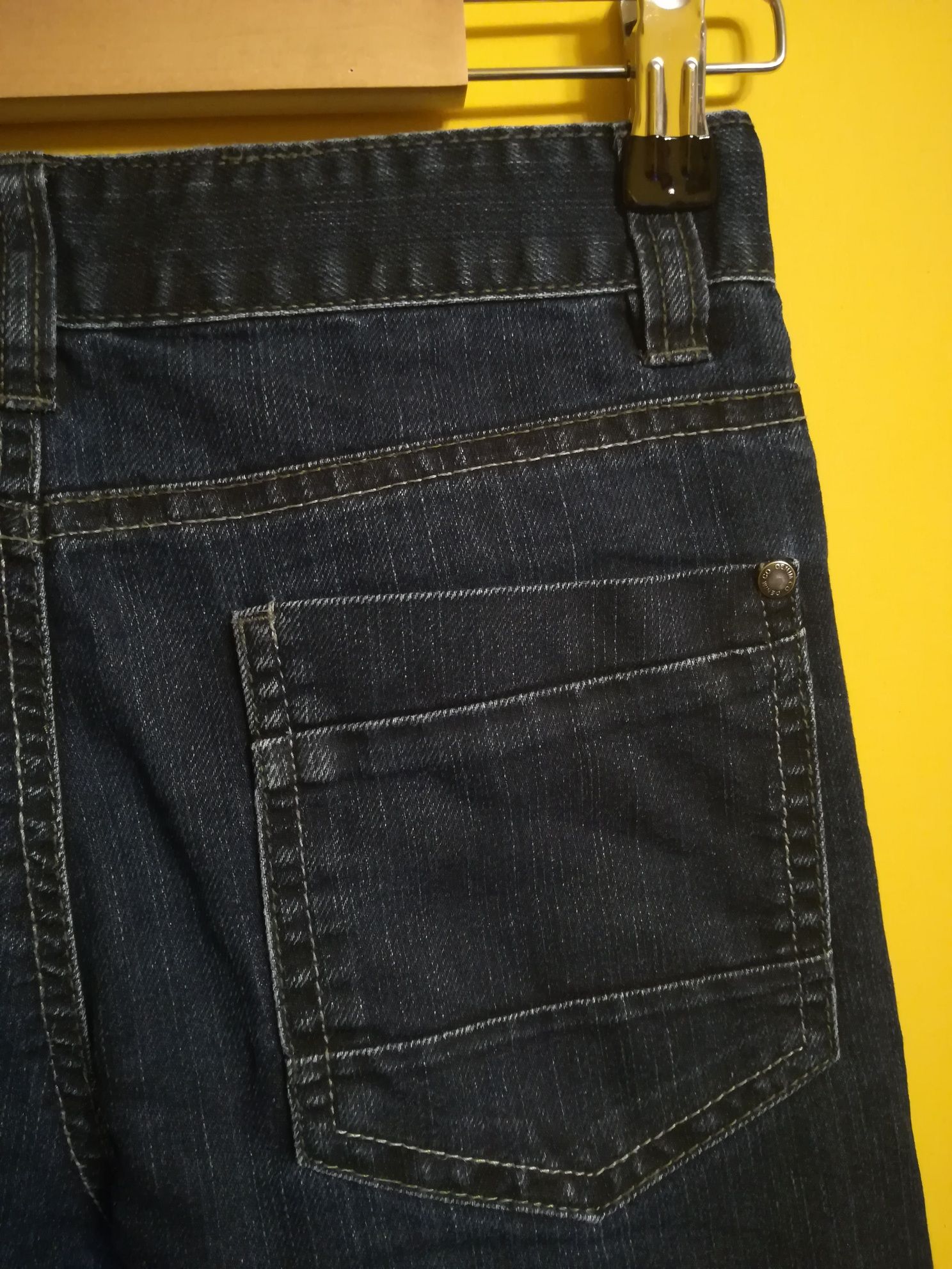 Spodnie chłopięce 140, 9-10 lat, straight jeans ciemnoniebieskie