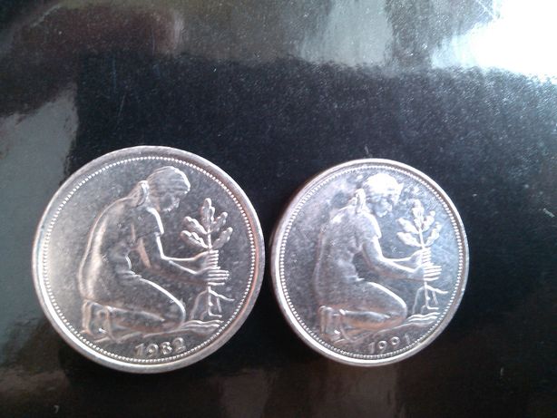 moneta - bilon, 50 Pfennig 1991 - Bundesrepublik Deutschland