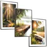 30x40 obrazy w ramie plakaty ramka ŁĄKA MOST TRAWA SALON NATURA BOHO