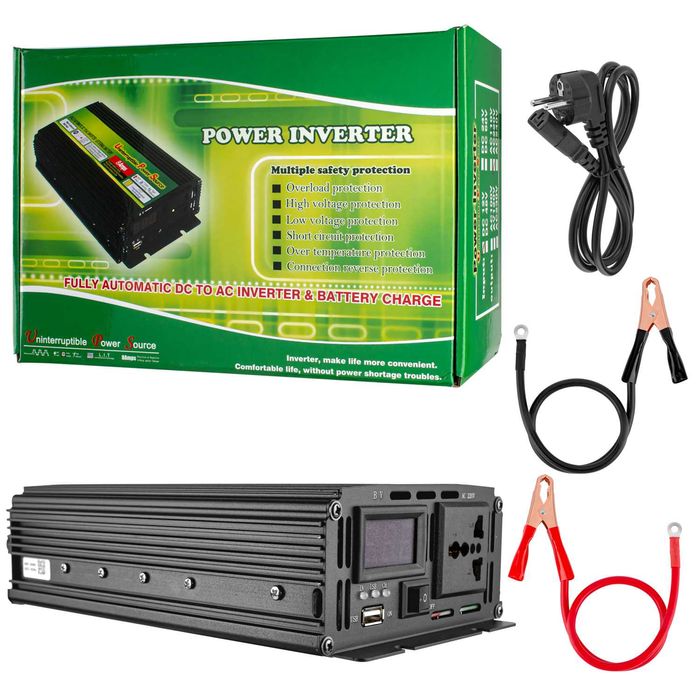 Інвертор 1кВт Belttt 12V модифікована синусоїда, з зарядним пристроєм