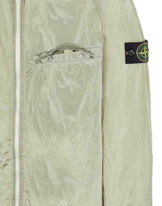 Сорочка STONE ISLAND 12321 Garment-Dyed Nylon Metal Overshirt Ice