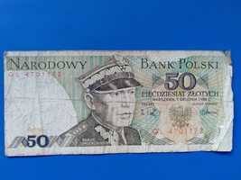 "50 ZŁOTYCH" banknot z Karol Świerczewski z 1988 rok