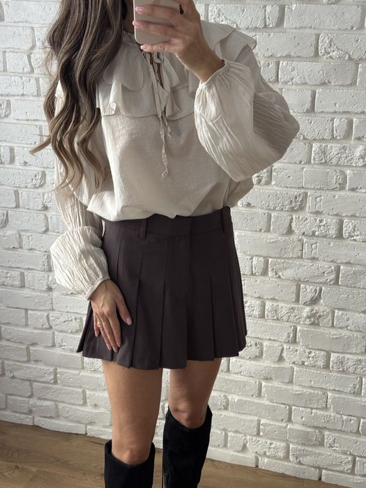 100% bawelna koszula z falbanką  lekka delikstma dla skóry