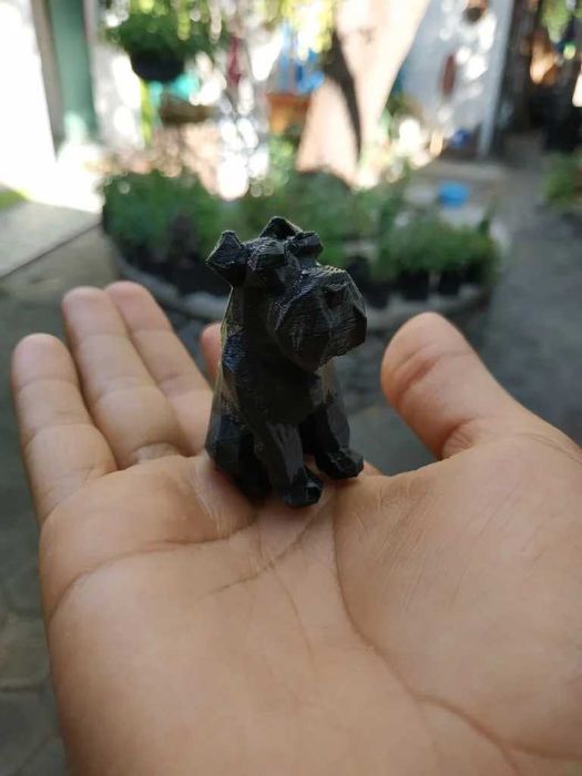 Low poly Schnauzer sem cauda