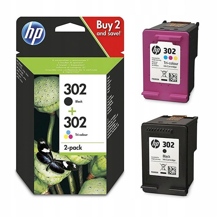 tusz hp 302 x4d37ae zestaw pojemność 7.5 ml wysoka wydajność 355 str