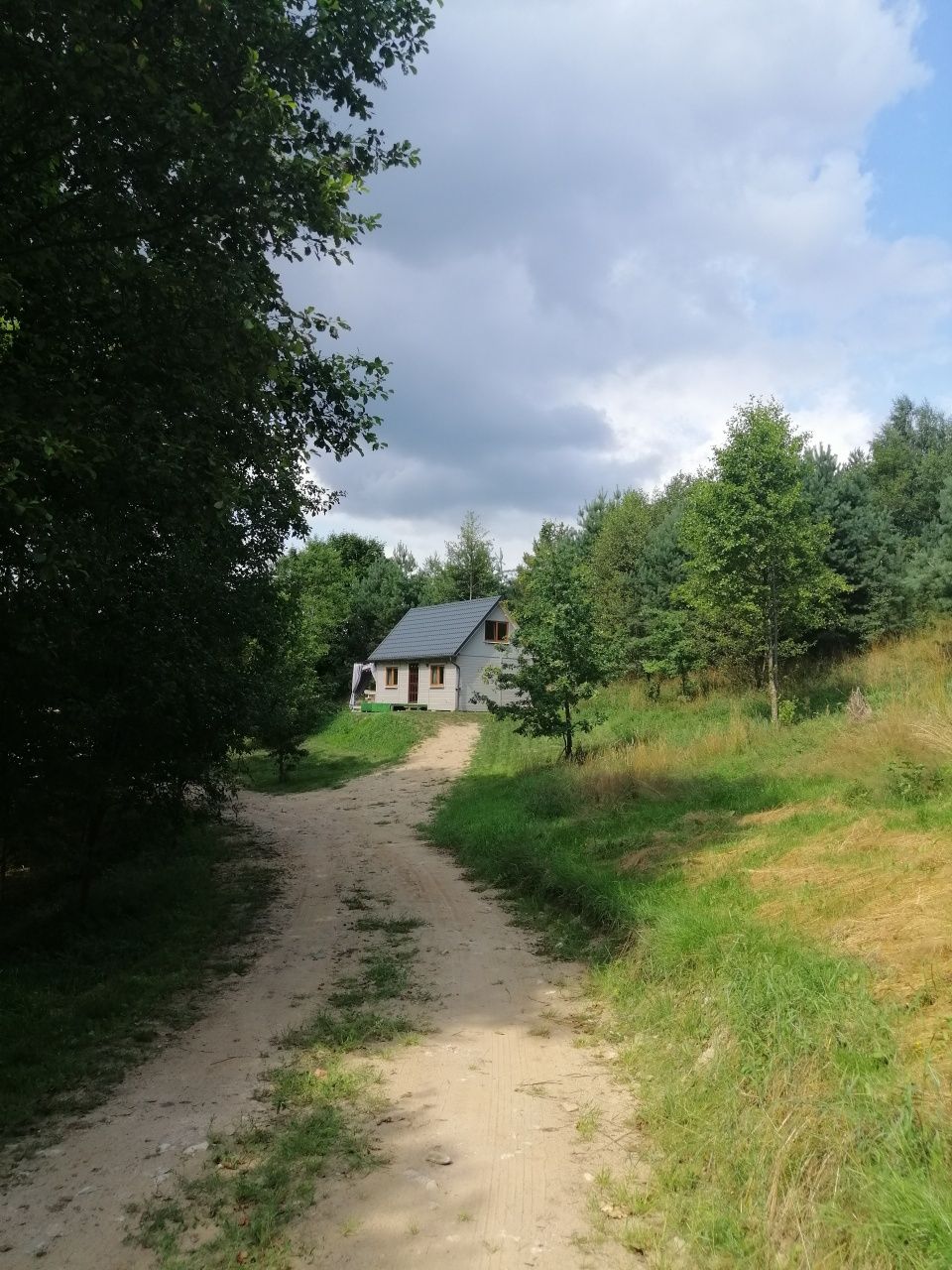 Kaszuby, Jacuzzi,Nowy Szary drewniany domek z kominkiem, Wakacje,Staw,